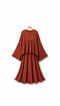 ENSEMBLE JUPE COULEUR BRIQUE